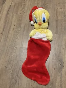 Vintage 1991 Warner Bros. Looney Tunes Tweety Vogel plus Weihnachtsstrumpf - Bild 1 von 5