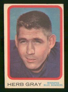 HERB GRAY 1963 TOPPS CFL 63 NO 83 VGEX+            23563