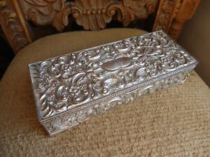 Vintage Silver Plate Godinger Jewelry Box with Mirror