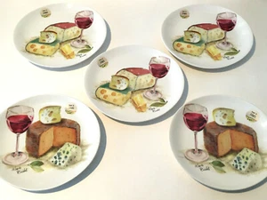 (5) NEU Effetti d' Arte Käse Wein Vorspeisen Salat Dessert Teller - Bild 1 von 4