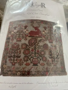 Gigi r Collection Privee The Red Deer Sampler Cross Stitch Pattern Chart  - Picture 1 of 1