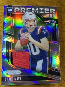 Drake Maye Rookie Premier Jerseys Silver Prizm Memorabilia 2024 Panini Prizm - Picture 1 of 5