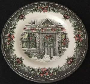 Royal Stanford Burslem England 8.25” Dessert / Luncheon Plate Christmas Theme - Picture 1 of 5