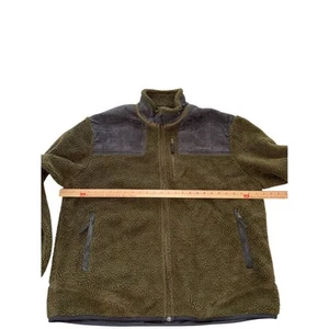 Over Under Men's 2XL Olive Fleece Jacket Full Zip Casual Fall corduroy hunting - Picture 1 of 8