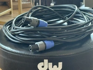 Neutrik Licensed Male Speakon to 1/4" Jack Lead Pro PA Speaker Cable 5.3M PAIR - Picture 1 of 1