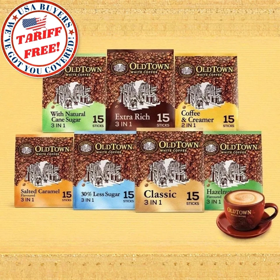 Varias Selecciones Old Town Instant Premex Café Blanco 15 Palitos x 4 Paquetes Halal Foto 1 de 1