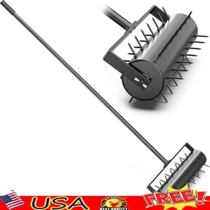 Heavy Duty 18" Lawn Aerator Manual Garden Tool Soil Penetration Care Durable New - Picture 1 of 8