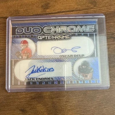 Oscar Delp-Jack Endries 2025 Leaf Optichrome Blue DUO CHROME Autograph 1/1! - Image 1 of 3