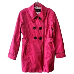 Trench coat rosa Marvin Richards L – doppiopetto mod glam retrò a pois - Foto 1 di 8