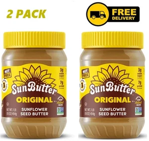 SunButter Original Sonnenblumenkernbutter 16 Unzen Glas (02er Pack) Ablaufdatum 03/26 - Bild 1 von 8