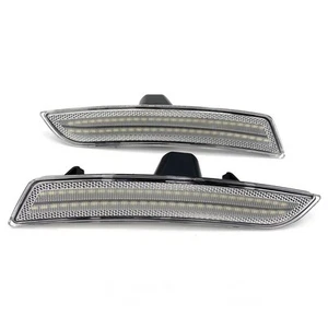 Upgrade Your For CaDillac with 2X Clear Lens White LED Front Side Marker Lights - Picture 1 of 12