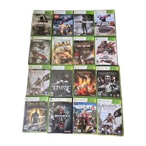 Xbox 360 Game Lot Of 16 Action, Adventure, Shooter, Racing, and More No Manuals - Picture 1 of 5