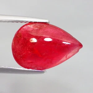 CABINA PERA IMPACTANTE 5,54 CTS (14 x 9 mm) 100% NATURAL ELEGANTE ROJO RODONITA BRASILEÑA - Imagen 1 de 7