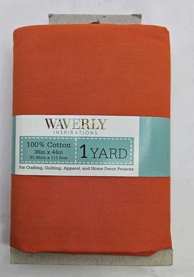 Waverly Inspirations Precut 1 Yd fabric 36inx44 in Zinnia, (reddish orange) - Image 1 of 3