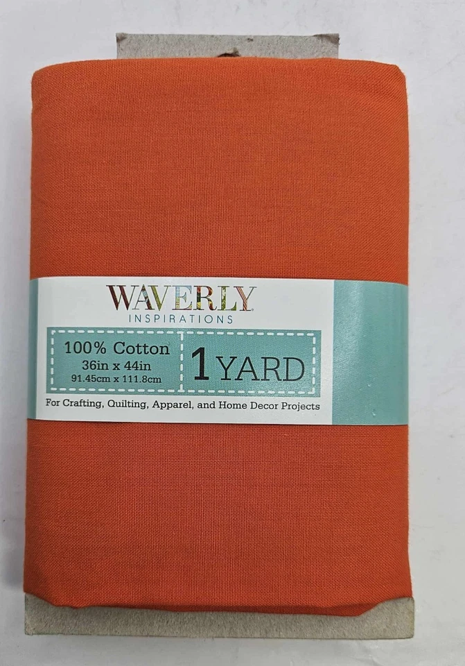 Waverly Inspirations Precut 1 Yd fabric 36inx44 in Zinnia, (reddish orange) - Image 1 of 3
