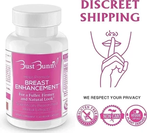 BUST BUNNY Breast Enhancement/All Natural Breast Pills 60 Capsules " Pack of 3 " - Picture 1 of 5