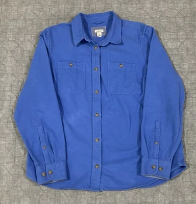 L.L. Bean Women’s Sz Large Chamois Shirt Slate Blue Soft Cotton - Image 1 of 4