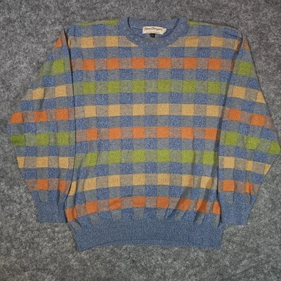 Suéter De Colección Norm Thompson Para Hombre XL Multicolor Hecho en Canadá Algodón Retazos Foto 1 de 4