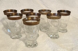 Theresienthal Mintonborde Minton Trim Concord 8 x Chalice Glass Water Glass - Picture 1 of 4