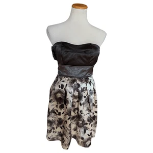 Ruby Rox trägerloses Damen-Mini-Abendkleid mit Bindeband an der Taille – Größe 3 - Bild 1 von 3