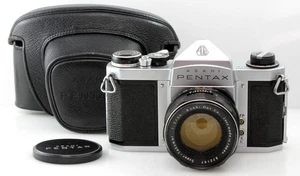 Pentax S1a Chrome SLR Film Camera w/ Super Takumar 55mm f/2 & Ever Ready Case - Picture 1 of 6