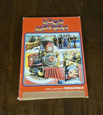 Original 1982 Loco Motion Intellivision Video Game Cartridge, Box & Manual CIB - Image 1 of 4