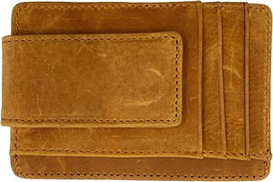 Geldklammer RFID Fronttasche Geldbörse Herren Leder Slim Minimalistisch Portemonnaie - Bild 1 von 12