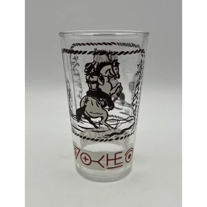 Anchor Hocking Vintage Cowboy Western Pferd Glas Rodeo Ranch Deko Becher - Bild 1 von 3