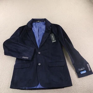 Nautica Jacket M Blue Solid Polyester Suede Blazer Sport Coat 40R - Picture 1 of 18