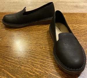 NWOB L.L. Bean Stonington Women's 7 Shoes Loafers Flats Black Leather Slip On - Picture 1 of 10