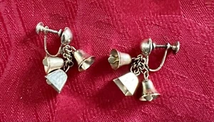 Pendientes colgantes a tornillo vintage en forma de campana en tono dorado - Imagen 1 de 3