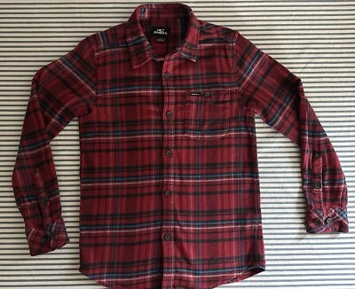 Franela a cuadros elástica con botones O’Neill Redmond para niños  Foto 1 de 4