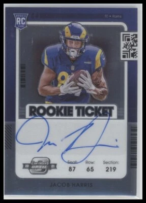 #138 Jacob Harris 2021 Panini Contenders Optic Auto Silver - Image 1 of 2