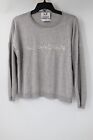 Banjo And Matilda Sweater Womens Large Au Contraire Gray Silk Cashmere Embroidered