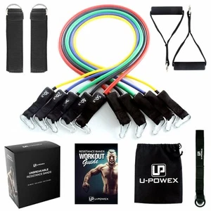 UPOWEX Unbreakable Resistance Bands Set – 5 Stackable Exercise Bands up to 150lb - Picture 1 of 6