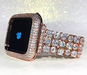 41mm Roségold Lab Diamond Apple Watch Case + Apple Watch Band Strap - Bild 1 von 9