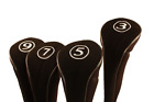 5 Complete Wholesale Sets Driver 3 5 7 9 Wood Golf Club Zipper Headcover Cover