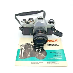 Hanimex 35SL Film SLR Camera with Manual 1: 1.7 F= 55mm Lens - Dented - Japan - Imagen 1 de 10