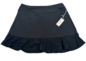NWT Tommy Bahama Skort Skirt XS S M L XL Black Mesh Ruffle Golf Tennis D2 - Picture 1 of 13