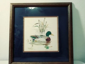 An Original Watercolor Painting Mallard Duck Artist Robert A. Fleming #310/450 - Picture 1 of 8