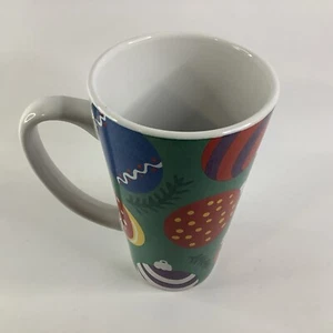 Stoneware Christmas Balls Coffee Tea Mug Cup Multicolor Test Rite International - Picture 1 of 7