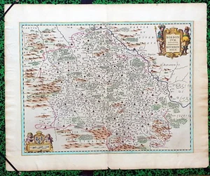 XVII ème- Duché du Bourbonnais Belle Carte par Blaeu 58,5 x 47,8 cm Editée 1640 - Picture 1 of 4