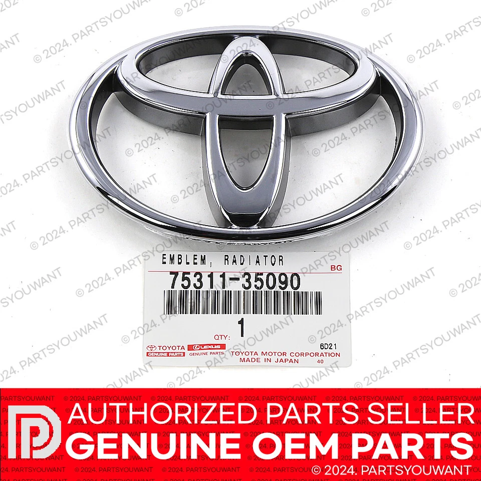 Genuine OEM Toyota 4runner Tacoma Pickup T100 Front Grille Emblem 7531135090