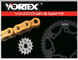 YAMAHA 2006-2009 YZF-R6S VORTEX 520 CHAIN & STEEL SPROCKET KIT 15-48 TOOTH COUNT - Picture 1 of 5