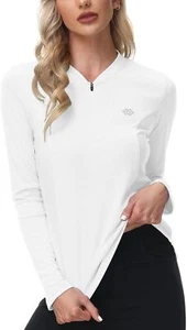 Women's UPF 50+ Golf Shirt Quick Dry Long Sleeve Sport Polo Shirt Lightweight... - Picture 1 of 7