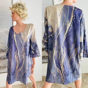 GEODE Kleid Achatmuster WEARABLE ART Neu mit Etikett XXL - Bild 1 von 12