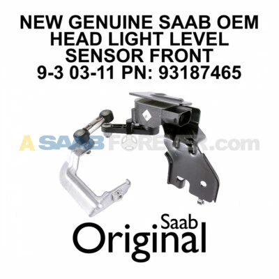 SAAB 9-3 HEADLIGHT LEVELING SENSOR Front XENON 03-11 NEW Genuine OEM 93187465 - Image 1 of 3