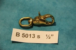 MASSIV MESSING B5013s 1/2" Abzug Schnappschere Karabinerhaken Hundeleine Geschirr Gurt NEU - Bild 1 von 8