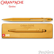 Caran d'Ache 849 GOLDBAR Ballpoint Pen 849.999, with holder