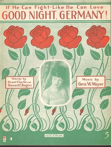 If He Can Fight - Like He Can Love Good Night Germany - Sheet Music -1918 - Picture 1 of 1